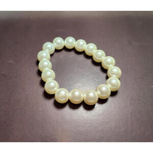 Costume Jewelry Stretch Bracelet - Faux Pearls
